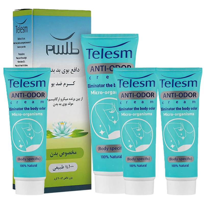کرم ضدتعریق و رفع بوی بدن طلسم مدل آنتی آدور حجم 40 میلی لیتر مجموعه چهار عددی - تصویر 2