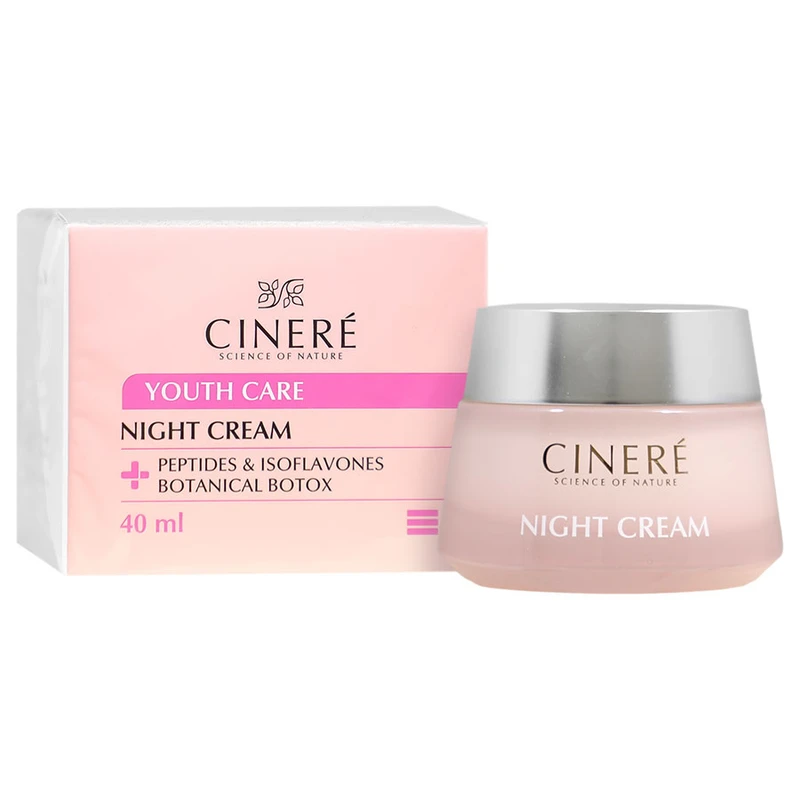 مرطوب کننده سینره مدل Night Care حجم 40 میلی‌لیتر مناسب انواع پوست استفاده در ناحیه صورت و گردن