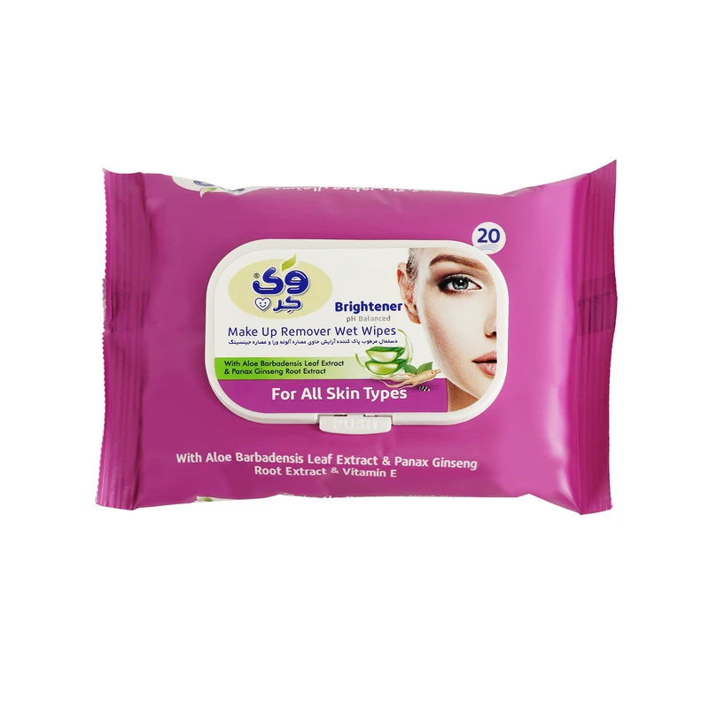 دستمال مرطوب وی کر مدل Ginseng- Aloe Vera بسته 20 عددی - تصویر 2