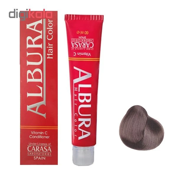 رنگ مو آلبورا مدل carasa شماره A6-7.11 حجم 100 میلی لیتر رنگ بلوند خاکستری متوسط - تصویر 2