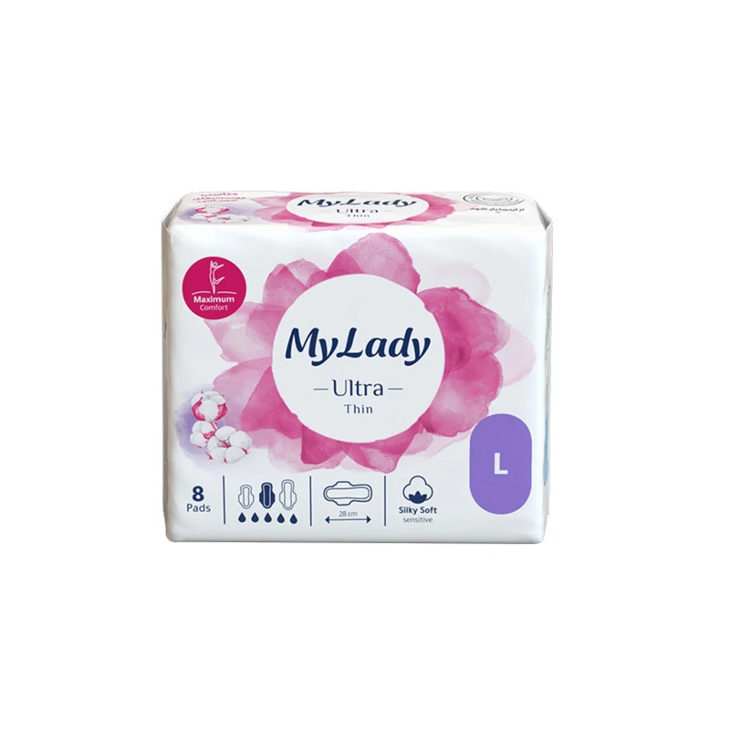 نوار بهداشتی بالدار نازک روز و شب مای لیدی مدل Silky Soft سایز بزرگ دو بسته 8 عددی - تصویر 2