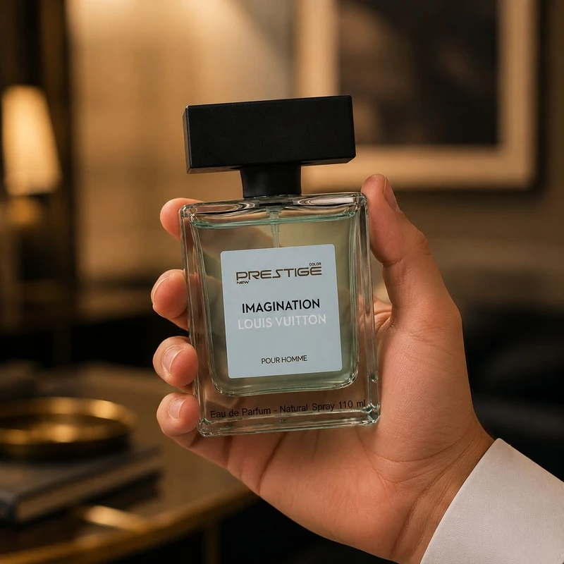 ادو پرفیوم مردانه نیو پرستیژ کالر مدل Imagination Louis Vuitton با رایحه شیرین و مرکباتی حجم 110 میلی لیتر - تصویر 2