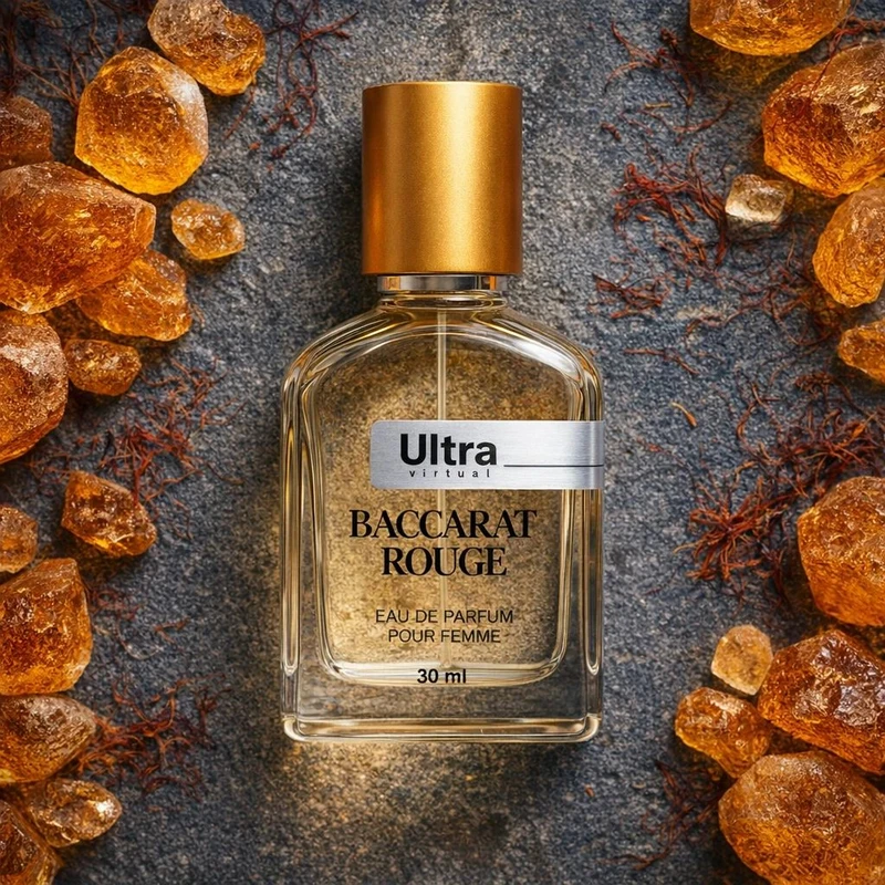 عطر جیبی زنانه اولترا ویرچوآل مدل Baccarat Rouge با رایحه شیرین و چوبی حجم 30 میلی‌لیتر - تصویر 3