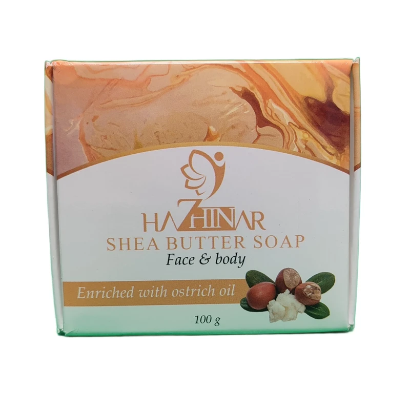 صابون شستشو هاژینار مدل شی باتر روغن شتر مرغ وزن 100 گرم - تصویر 2