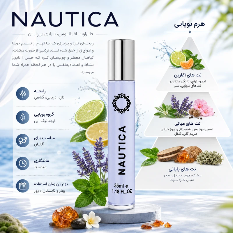 ادوپرفیوم مردانه هارلینگن مدل ناتیکا وویاج با رایحه خنک حجم 35 میلی لیتر - تصویر 5