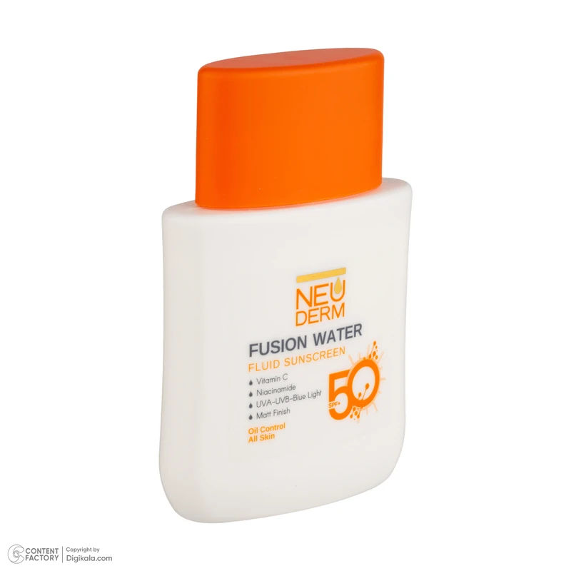فلوئید ضد آفتاب بیرنگ نئودرم SPF 50 مدل Fusion Water حاوی محافظ UVA و UVB مناسب برای پوست چرب حجم 50 میلیلیتر حاوی ویتامین C و نیاسینامید - تصویر 6