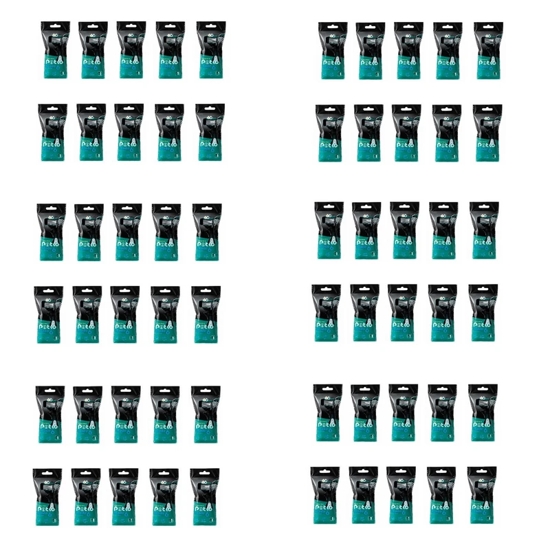 خودتراش 6 لبه پوتکو مدل TB100 با روکش سخت الماس و نوار روانکننده حاوی آلوئهورا و ویتامین E بسته 60 عددی