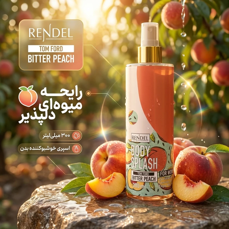 بادی اسپلش زنانه رندل مدل تام فورد بیتر پیچ حجم 300 میلیلیتر با رایحه میوهای - تصویر 5