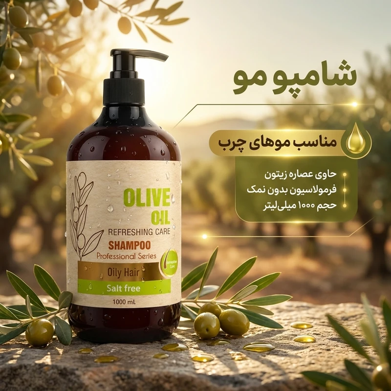 شامپو مو شون مدل Olive Oil مناسب برای موهای چرب حجم 1000 میلیلیتر - تصویر 4