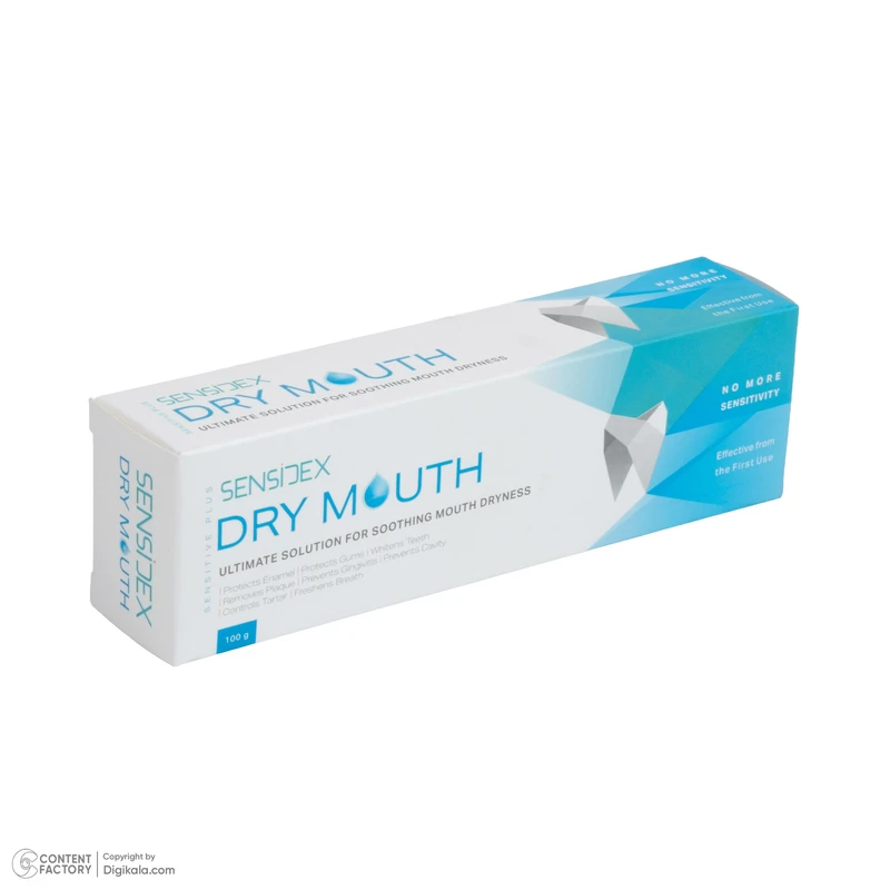 خمیر دندان کاهش دهنده جرم سنسیدکس مدل DRY MOUTH با طعم نعناع وزن 100 گرم - تصویر 4