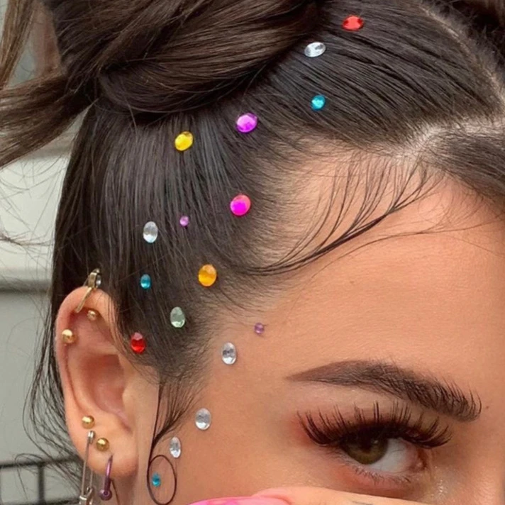نگین صورت مدل چسبی بسته ۱۰۰ عددی - تصویر 2