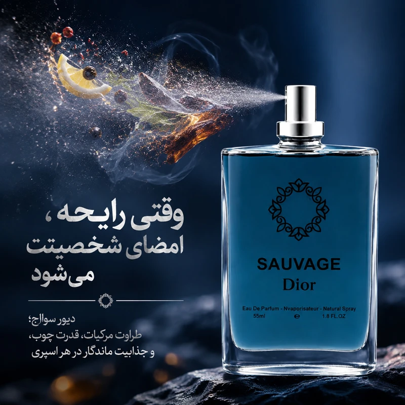 ادو پرفیوم مردانه هارلینگن مدل ساواج دیور با رایحه خنک حجم 55 میلی لیتر - تصویر 3