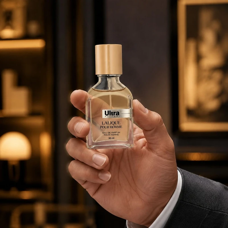عطر جیبی مردانه اولترا ویرچوآل مدل Lalique Pour Homme با رایحه تلخ و چوبی حجم 30 میلیلیتر - تصویر 2