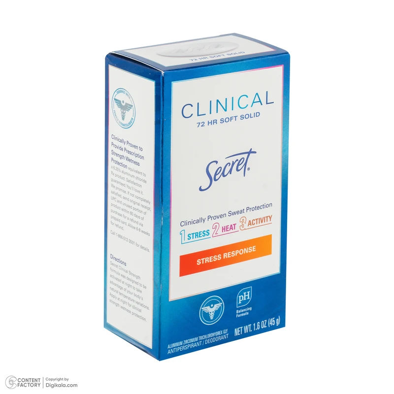 استیک دئودورانت زنانه سکرت مدل CLINICAL وزن 45 گرم - تصویر 4