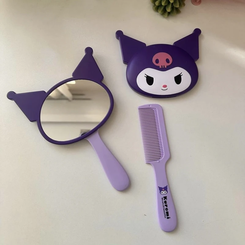 ست شانه و آینه آرایشی مدل Kuromi - تصویر 6