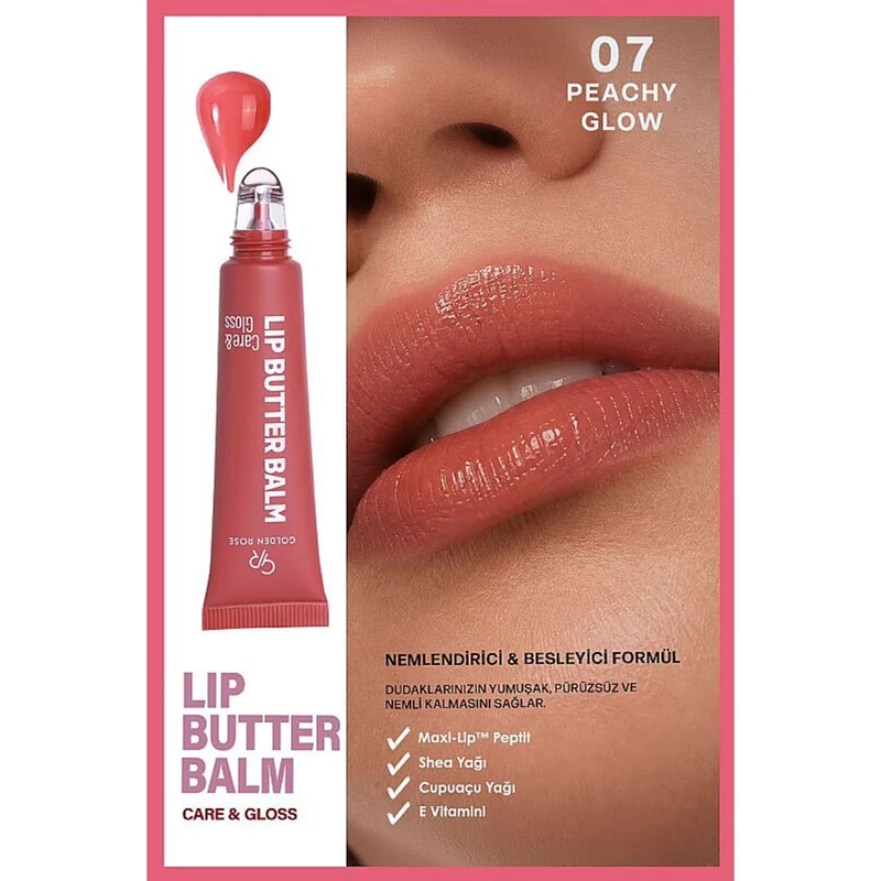 بالم لب گلدن رس مدل BUTTER شماره 07 با رایحه هلو - تصویر 3