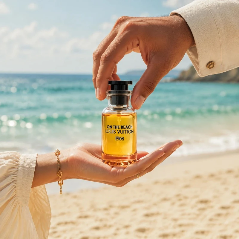 عطر جیبی پینک ویژوآل مدل Louis Vuitton On The Beach با رایحه خنک حجم 25 میلی‌لیتر - تصویر 4