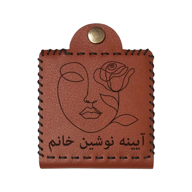 آینه جیبی مدل اسم نوشین طرح گل