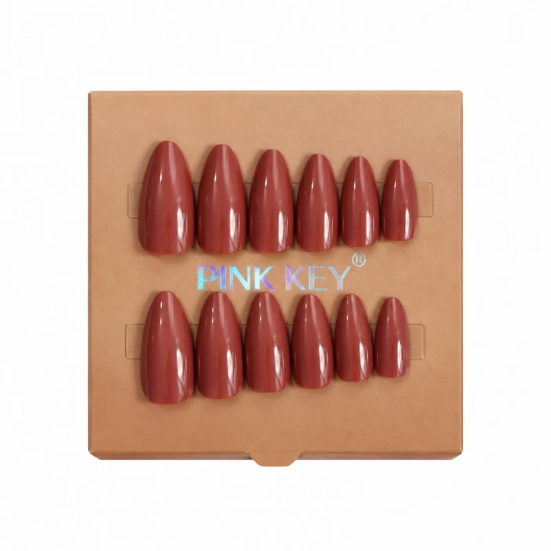 ناخن مصنوعی دست پینک کی مدل Luxury کد02بسته 12 عددی - تصویر 2