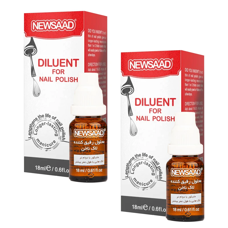 محلول رقیق کننده لاک ناخن نیوساد مدل DILUENT2 حجم 18 میلی لیتر مجموعه 2 عددی - تصویر 2