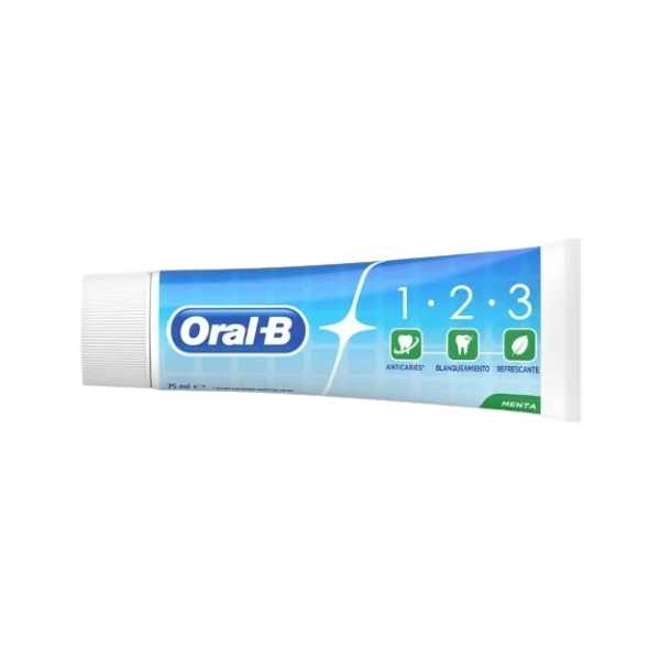 خمیر دندان اورال-بی مدل 1.2.3 with active fluoride مناسب استفاده روزانه حجم 75 میلی لیتر - تصویر 2