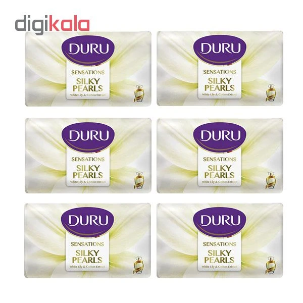 صابون شستشو دورو مدل SILKY PEARLS تحت لیسانس وزن90 گرم بسته 6 عددی - تصویر 2