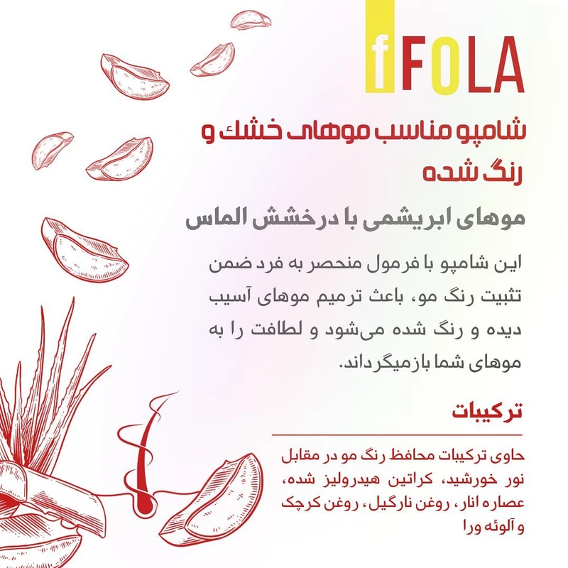 شامپو تثبیت کننده رنگ مو اف فلا مدل Repairing Damaged حجم 1000 میلی لیتر - تصویر 2