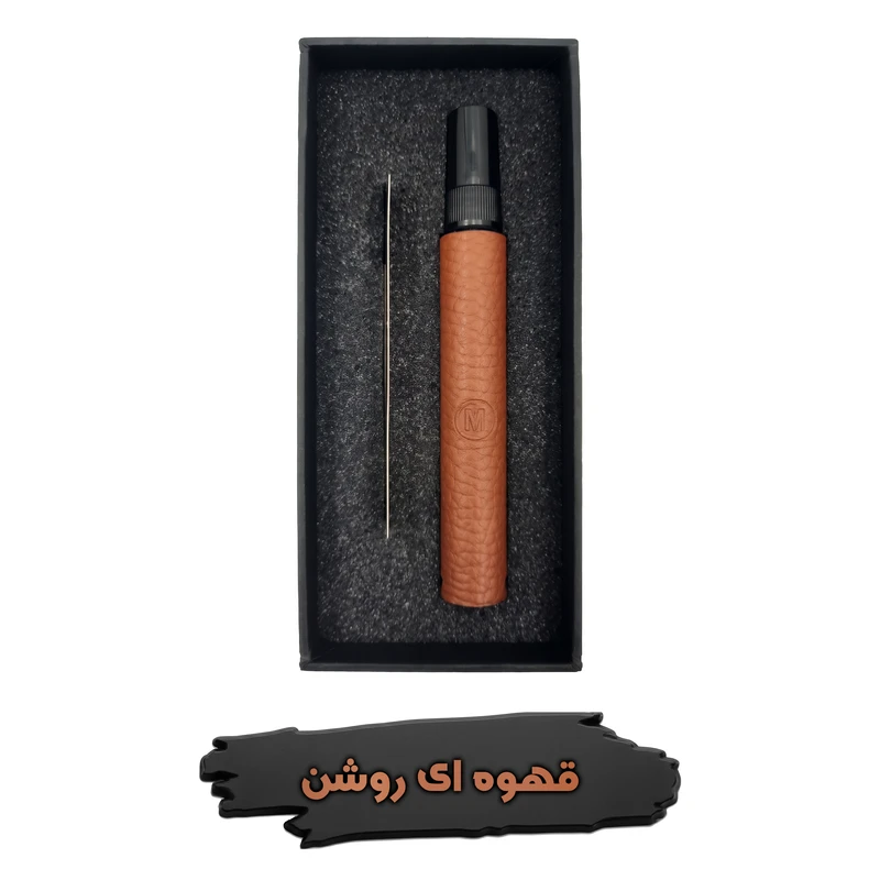 محفظه نگهدارنده عطر مارسین مدل 106 جنس چرم طبیعی دست دوز ظرفیت 10 میلی لیتر، مقاوم در برابر نشت - تصویر 3