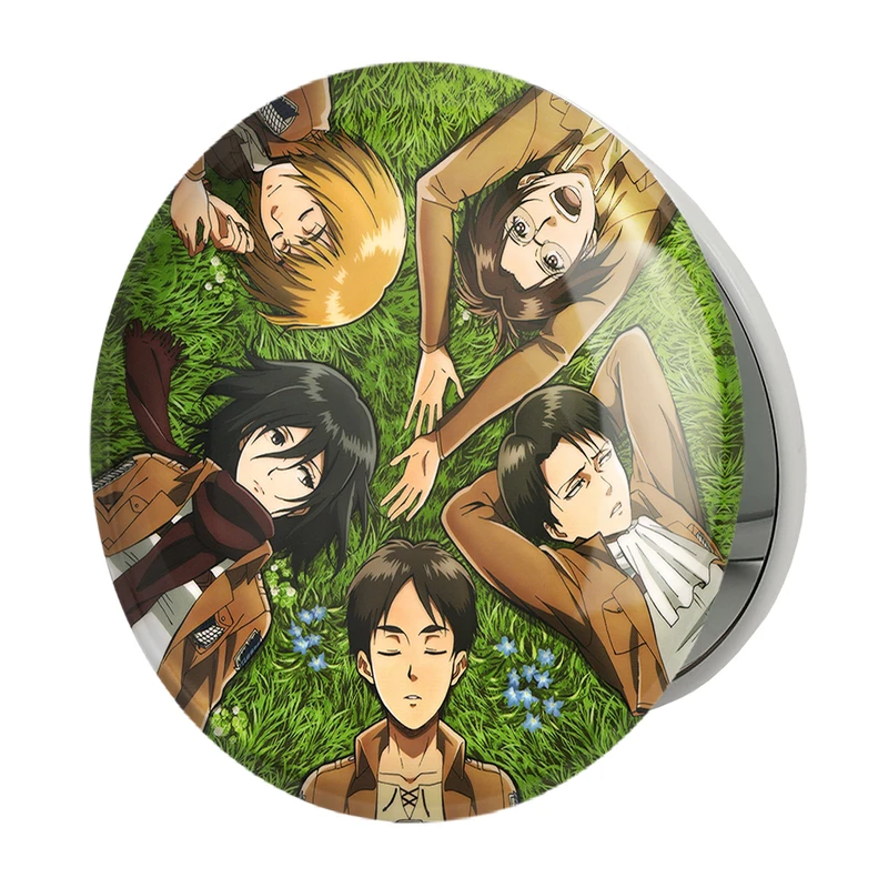 آینه جیبی خندالو طرح انیمه اتک آن تایتان Attack on Titan مدل تاشو کد 4843