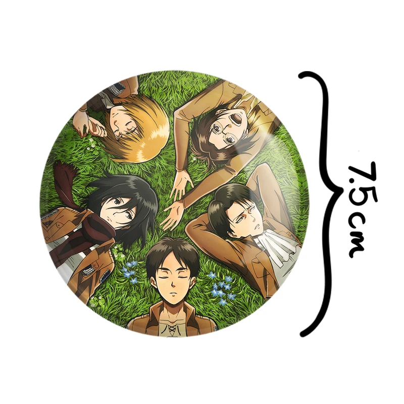 آینه جیبی خندالو طرح انیمه اتک آن تایتان Attack on Titan مدل تاشو کد 4843  - تصویر 2