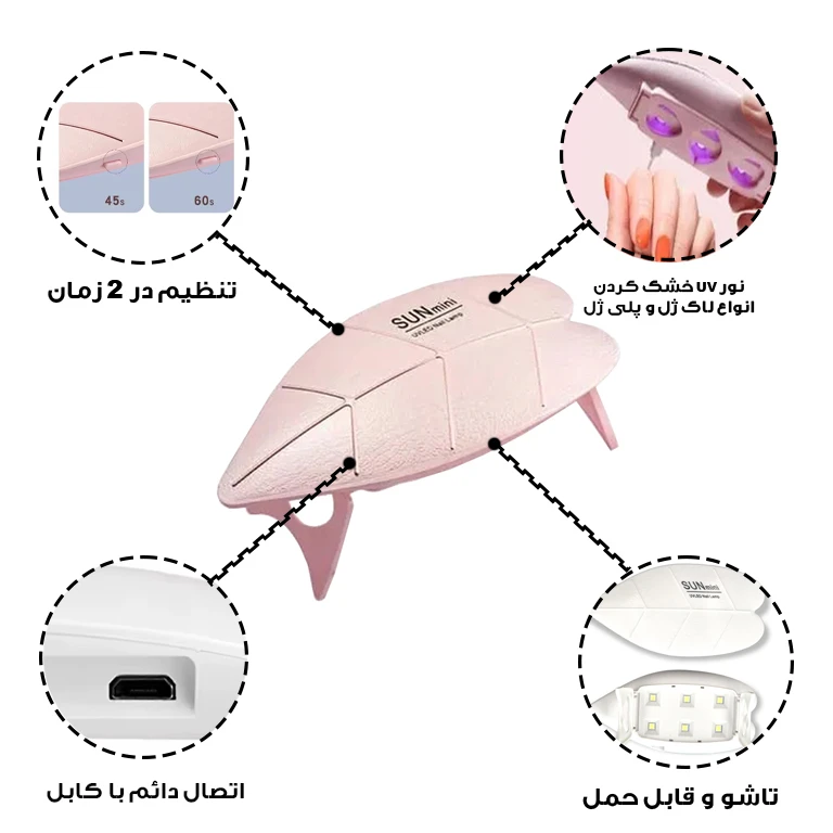 لاک خشک کن مدل برگ کد UV-6W MINI - تصویر 2