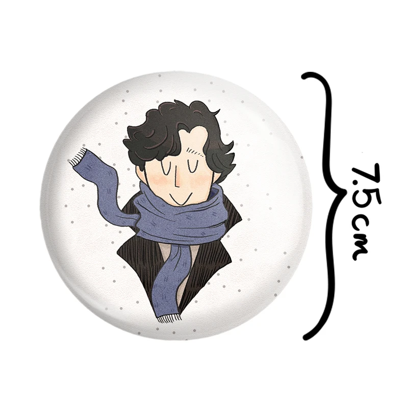 آینه جیبی خندالو طرح شرلوک هولمز Sherlock Holmes مدل تاشو کد 10160 - تصویر 2