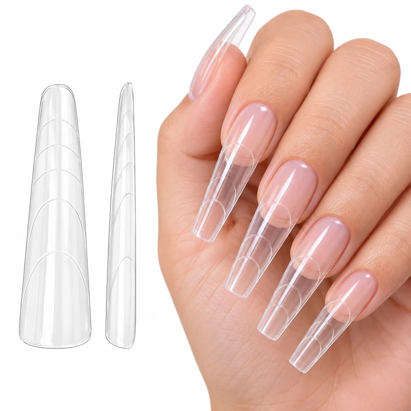 قالب کاشت ژل ناخن لچه کد 6 بسته 150 عددی - تصویر 3
