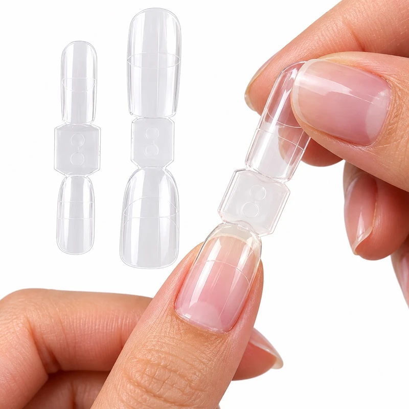 قالب کاشت ناخن لچه مدل میکس کد 3 بسته 120 عددی - تصویر 3